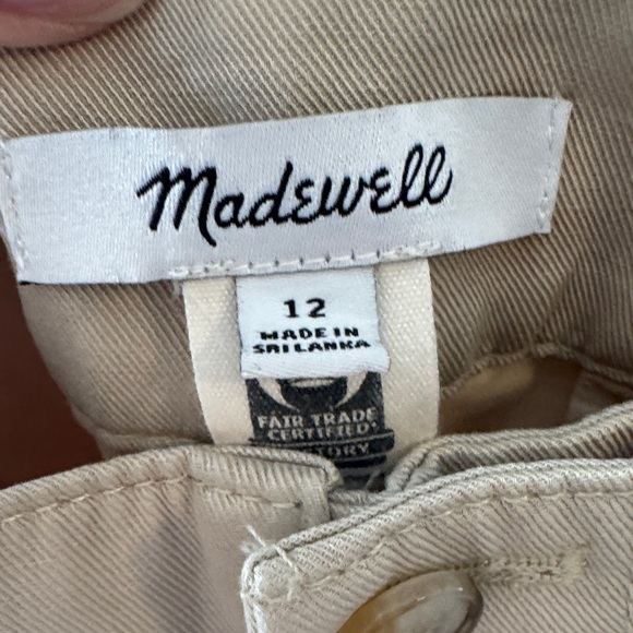 Madewell THE HARLOW WIDE LEG Khaki Pleated Pants - Picture 2 of 6